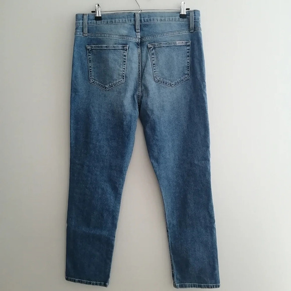 Joe's High Rise Straight Leg Ankle Jeans in Canella Distressing 31 (12) - Picture 4 of 16